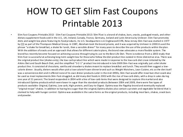 Thin Quick Coupon codes Printable 2013 - Slender Instantaneous Discount coupons image relating to Slim Fast Coupons Printable titled Skinny Quick Discount codes Printable 2013 - Thin Quick Discount codes
